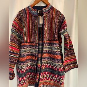 Anthropologie Long Colourful Cardigan